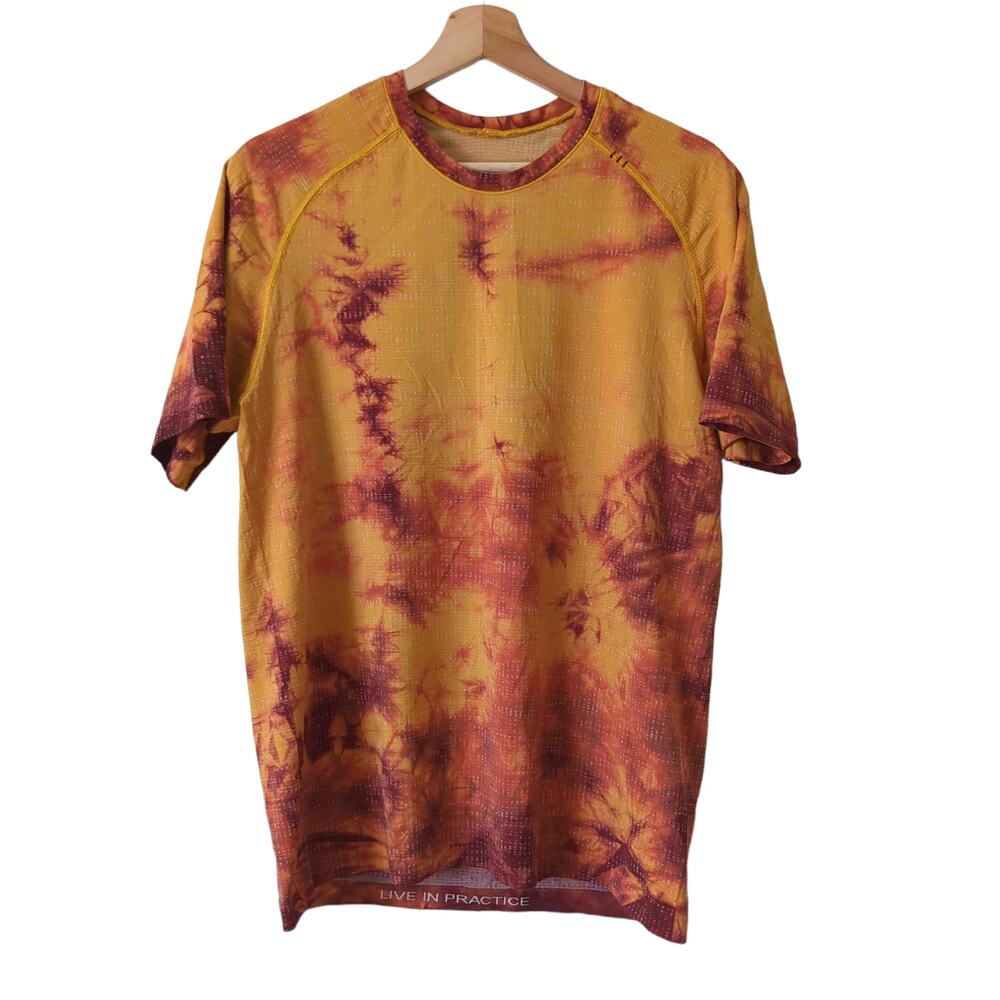 Lululemon‎ Athletica Men's Large Metal Vent Tech Short Sleeve Shirt 2.0 Tie Dye